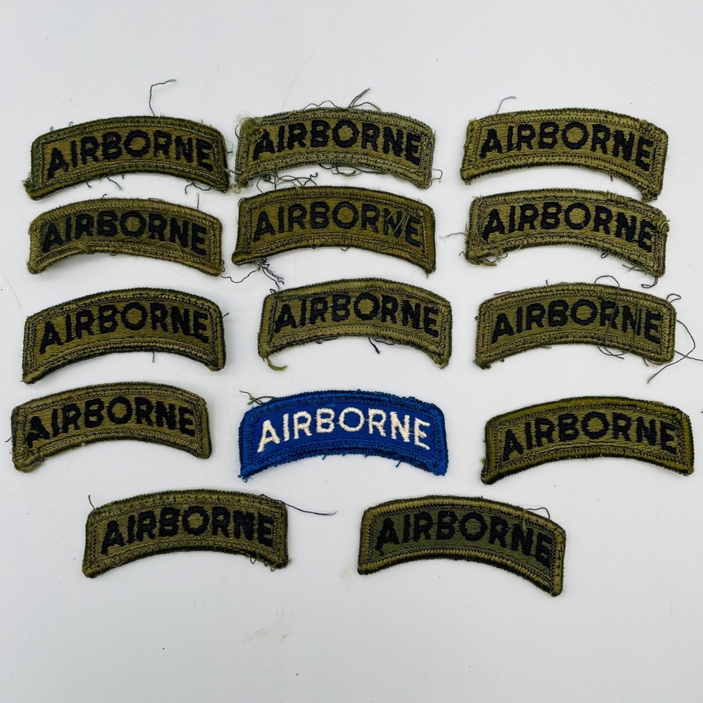 14 Military Airborne Patch Lot Olive Blue Embroidered 2.5"